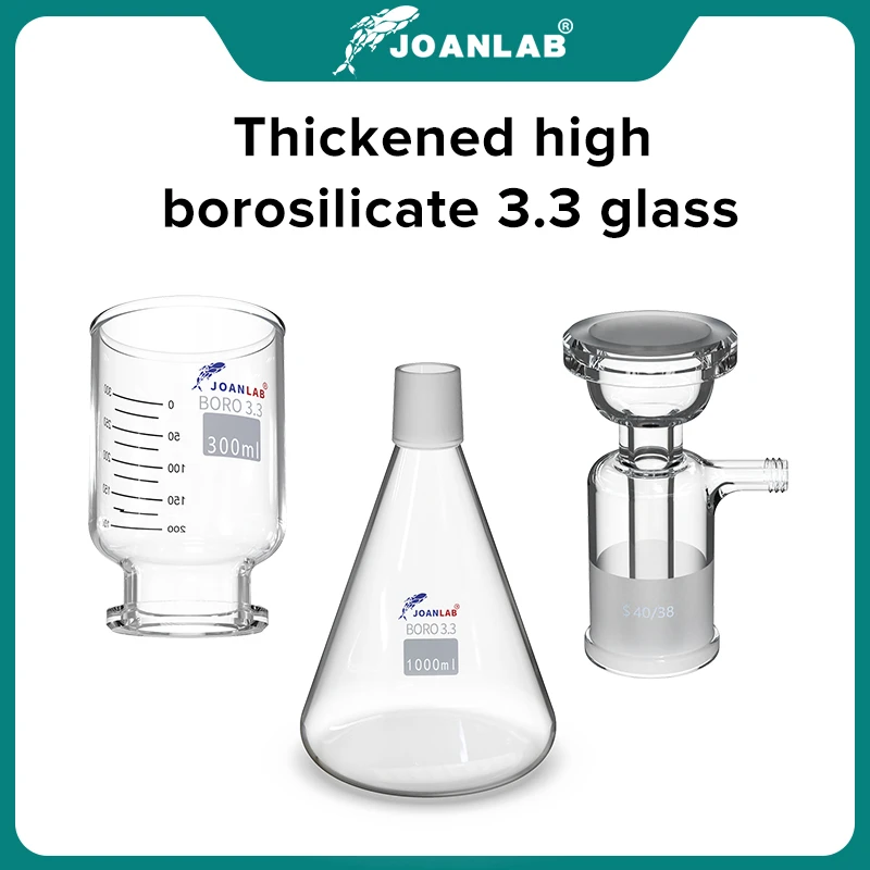 JOANLAB-공식 상점 1000ml 진공 필터 장치, 실험실 장비 유리 필터 모래 코어 액체 용매 멤브레인 필터