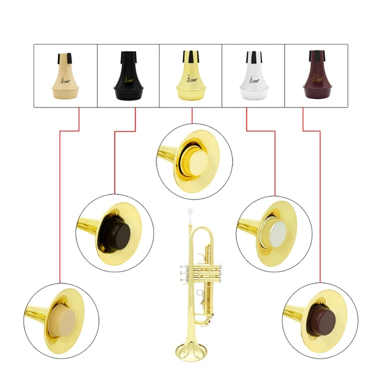 1 шт. трубы аксессуары сурдина для трубы альт теноровый тромбон труба прямая заглушка Sourdine латунные запчасти дропшиппинг
