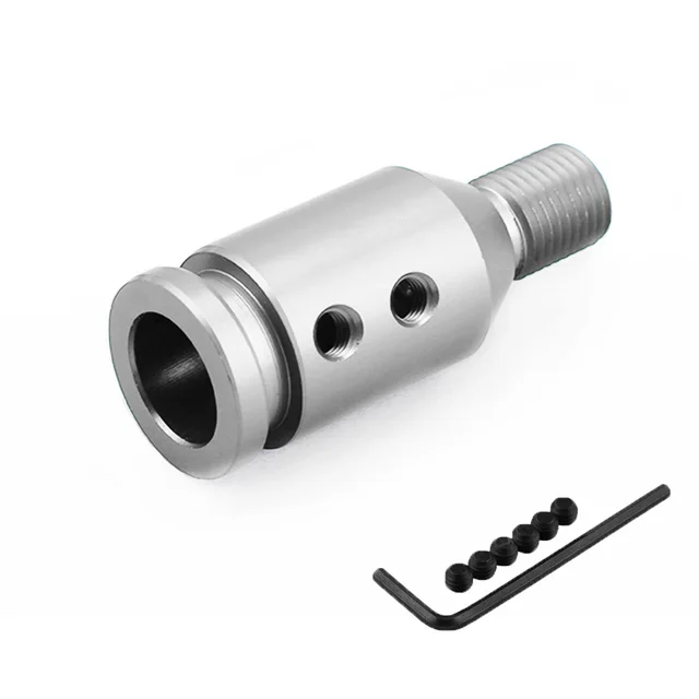 12.5*12cm Universal Car Gear Shifter Thread Converter Gear Lever Adapter For Car Interior Parts Gear Shift Knob Accessories Silver