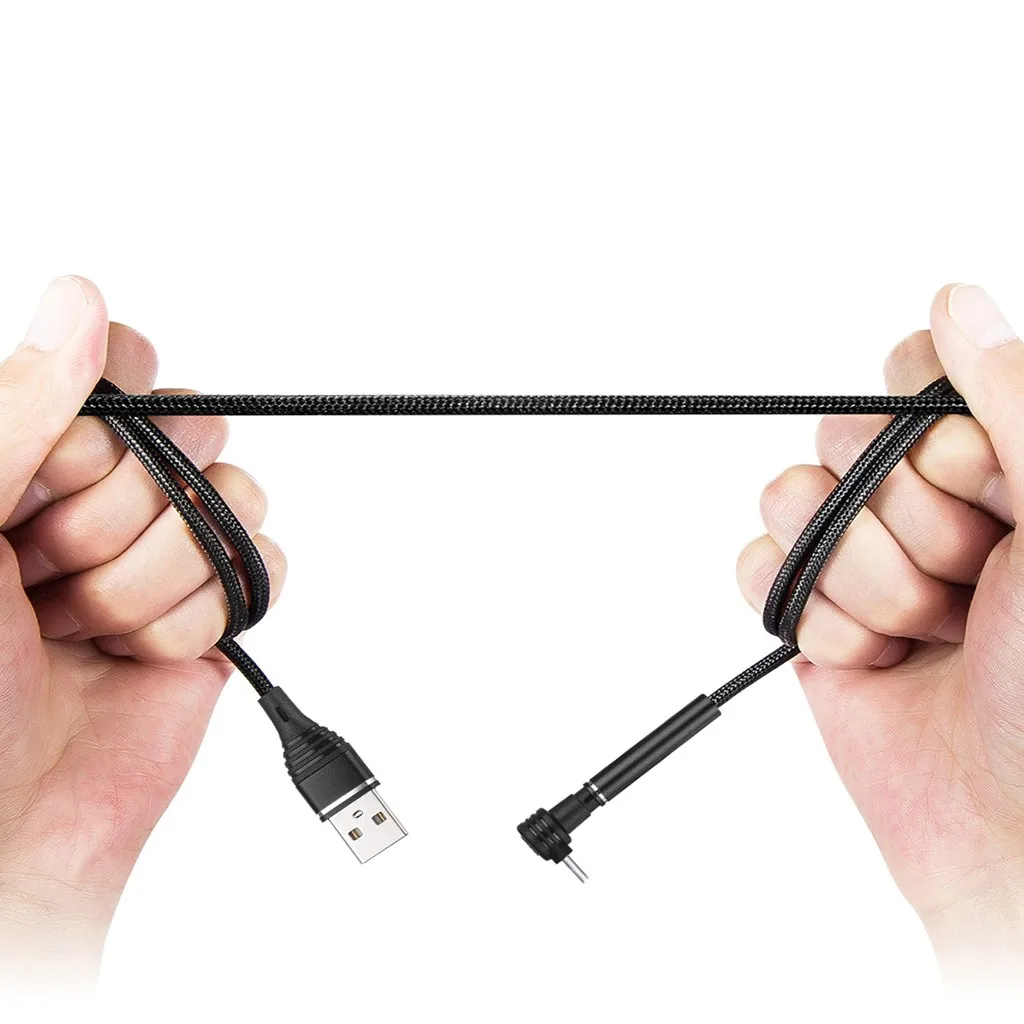 Мини-usb кабель флэш-зарядка тип-c USB телефон зарядное устройство кабель для Android нейлоновый шнур 90 градусов правый угол кабель zz6