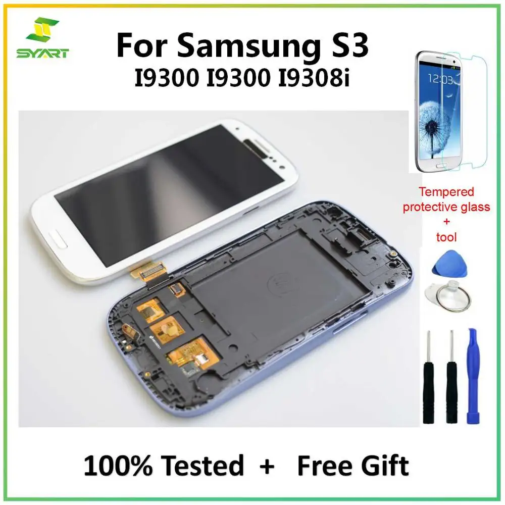 

For Samsung Galaxy S3 TFT LCD Display LCD Touch Screen Digitizer Assembly With Frame For Samsung Galaxy S3 i9300 i9300i i9308i