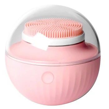 

Pink Puff Cleansing Instrument Ultrasonic Household Electric Washing Machine Cleansing Foaming Facial Massage Pore Cleaner