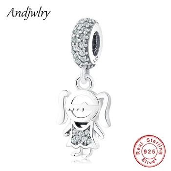 

925 Sterling Silver Fit Pandora Charms Bracelet Original Pendant Charms Girl Dangle Beads Making DIY Necklaces Women Berloque