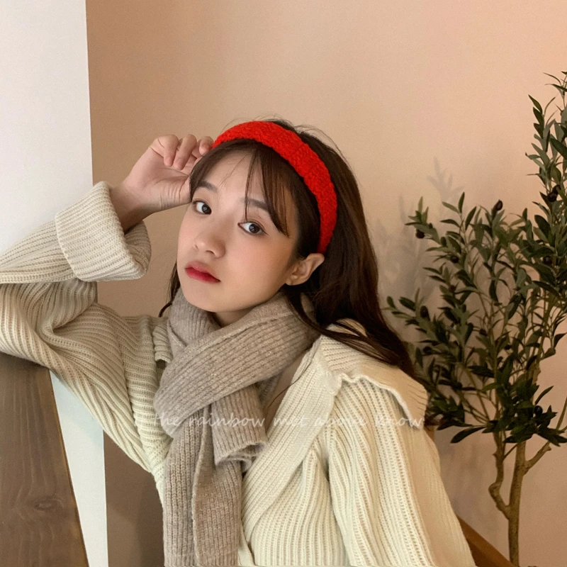 

Autumn And Winter Japan And Korea Wool Hair Hoop Simplicity Japanese And Korean Version Girls Hair Band 2020 Trend Headwear