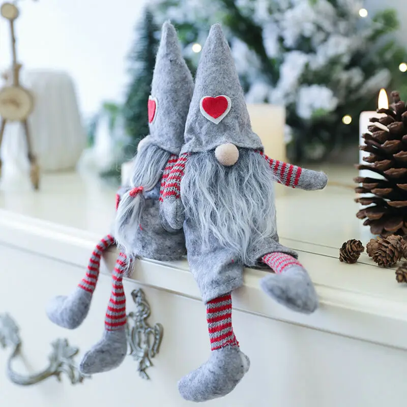 Счастливого Рождества длинная шляпа шведский Санта гном плюшевые украшения ручной работы эльф игрушка праздничные вечерние украшения для дома Рождественский подарок для ребенка