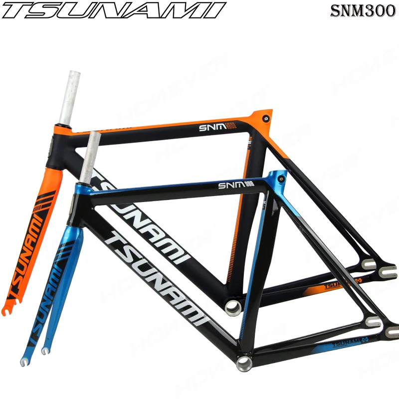 TSUNAMI Aluminium Frame Fixed Gear Fixie Track Bike Frameset Fork 