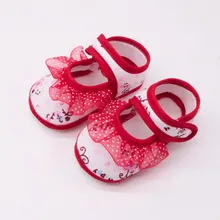 Huang Neeky# P501 во-первых Walkr для новорожденных и маленьких девочек, мягкая обувь укрепленный кружевной Цветочный принт обувь для колыбельки Горячая Прямая