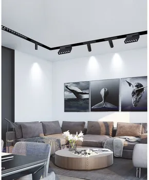 

1pcs LED Track Spotlight 6W 12W Magnetic Suspended Ceiling Lamp LED Magnetic Track Lighting for Home Clothing Shoes Shop Stores