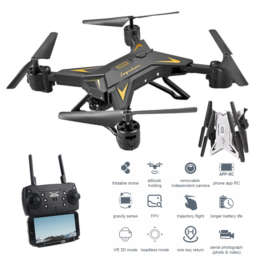 Радиоуправляемый вертолет Дрон 4K с камерой HD 1080P wifi FPV RC Профессиональный