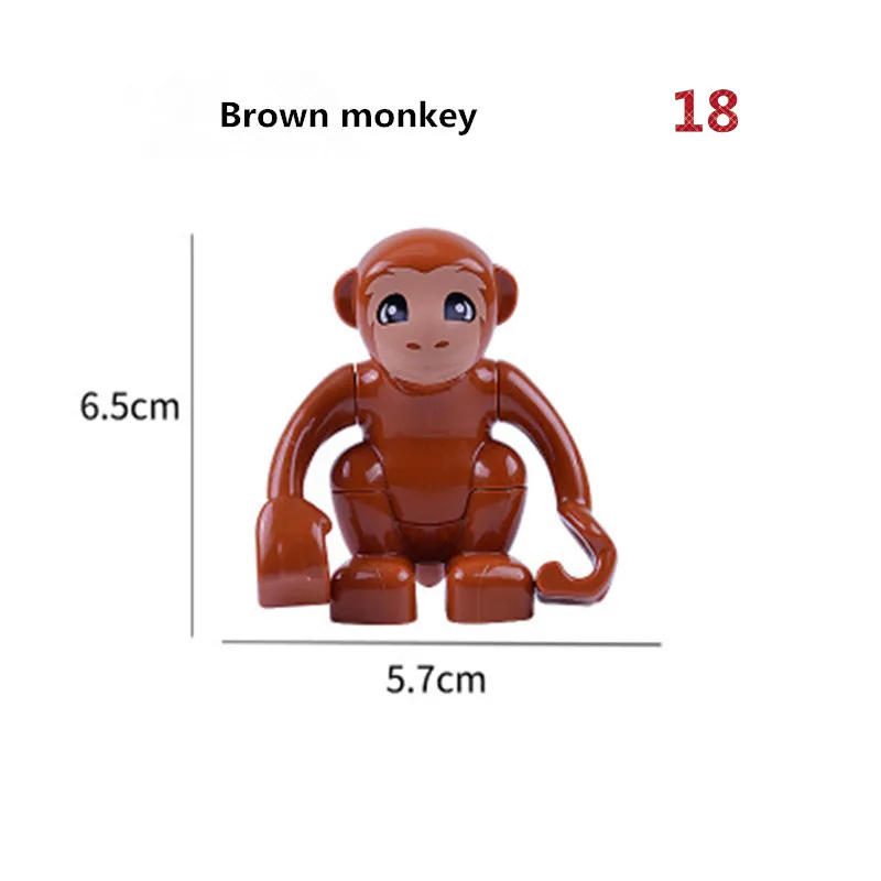 Big Size Diy Building Blocks Animal Accessories Figures Lion Panda Compatible with Big Size Toys for Children Kids Gifts 12