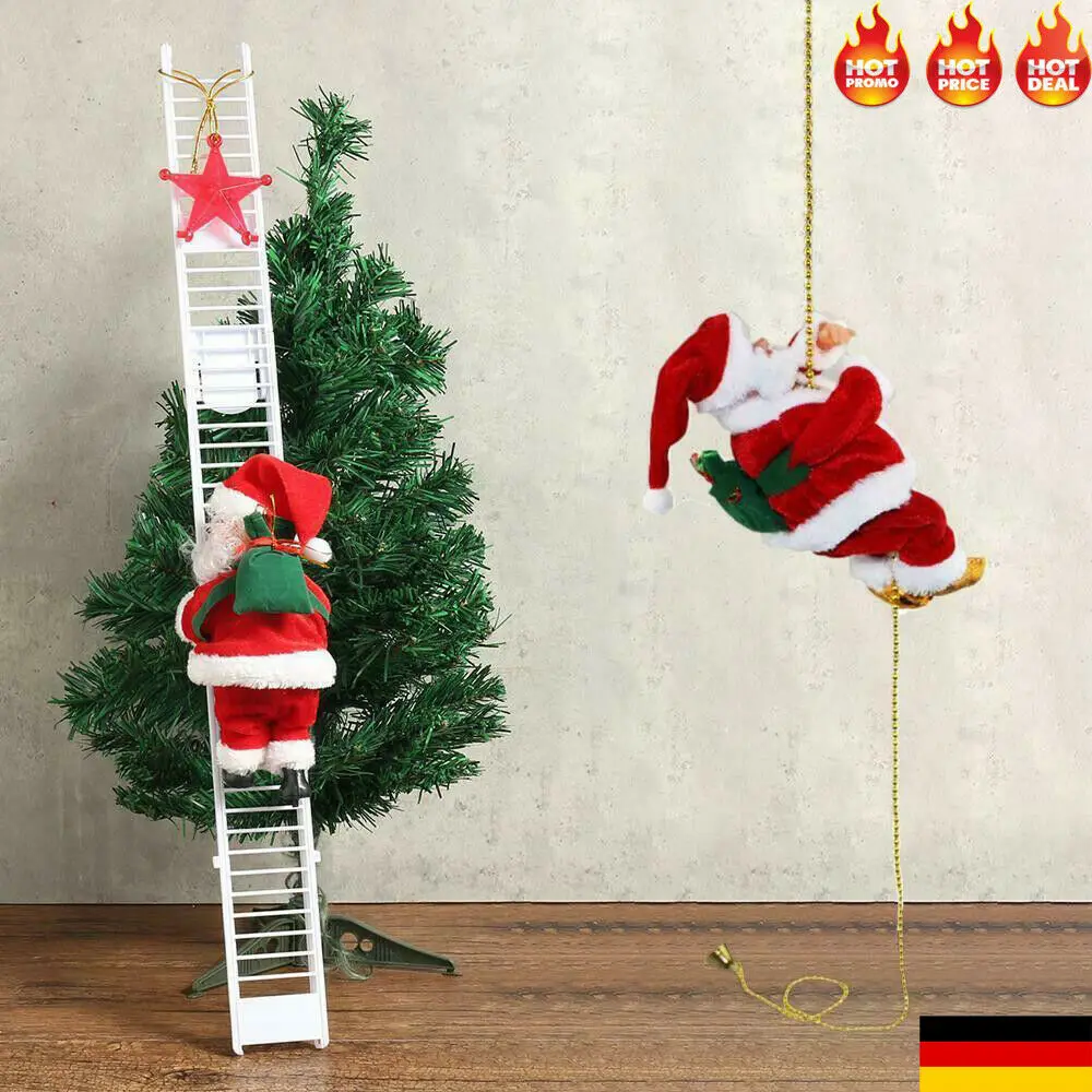 

Battery Power Electric Santa Claus Climbing Ladder Climbing String Christmas Party Xmas Tree Decoration Pendant