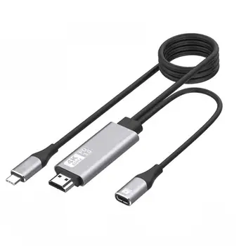 

Portable PD 3.0 Female 4K 60HZ Type-c to HDMI Converter Cable for Phone Tablet