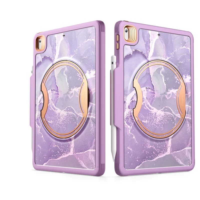 CLAYCO Nebula Case For iPad 10.2 Case (2021/2020/2019) With Built-in Screen Protector Full Body Heavy Duty Protective Case