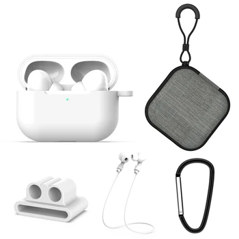 

5pcs/Set Protective Case For Airpods Pro wireless Bluetooth Earphone Charging Box Cover Headset Bag Headphone Accessories Set
