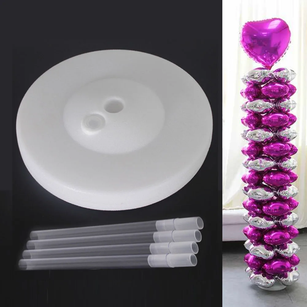  Balloon Column Stand Kits Arch Stand With Frame Base And Pole For Wedding Birthday Party Decorative