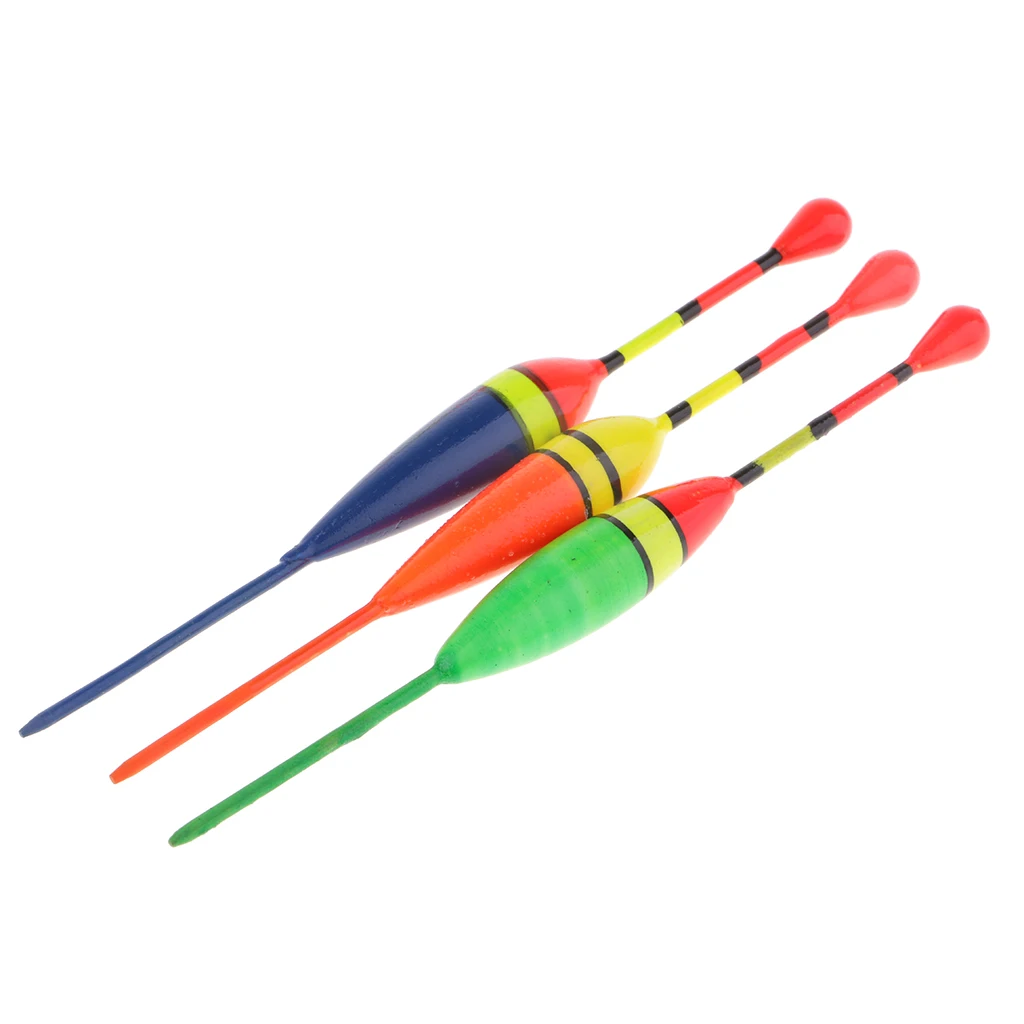 12x Wood Fishing Floats Bobbers Fishing Bait Indicator Saltwater Freshwater