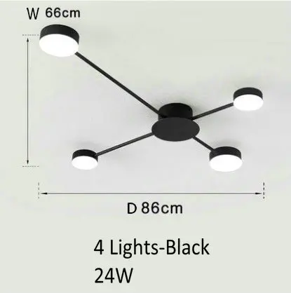 4 Lights Chandelier Постмодерн, роскошная Золотая люстра, акриловый абажур, 3 цвета, светодиодный потолочный светильник для гостиной - Цвет абажура: 4 Lights Chandelier