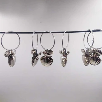 

Portable 8pcs/pack Shell Rings Shape Curtain Clips Stainless Steel Window Shower Clothes Pegs Clamps Drapery Hook Storage