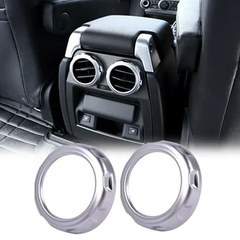 

Silver Air vent ring Cover Trim Decor Outlet Replacement For Land Rover Discovery 4 2009-2016 2pc