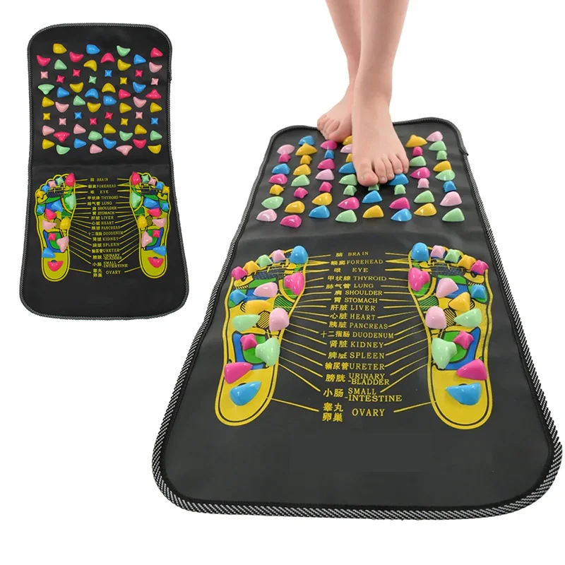 Massage Pad Chinese Reflexology Walk Stone Pain Relieve Foot Leg Spa Massage Mat Health Care EIG88
