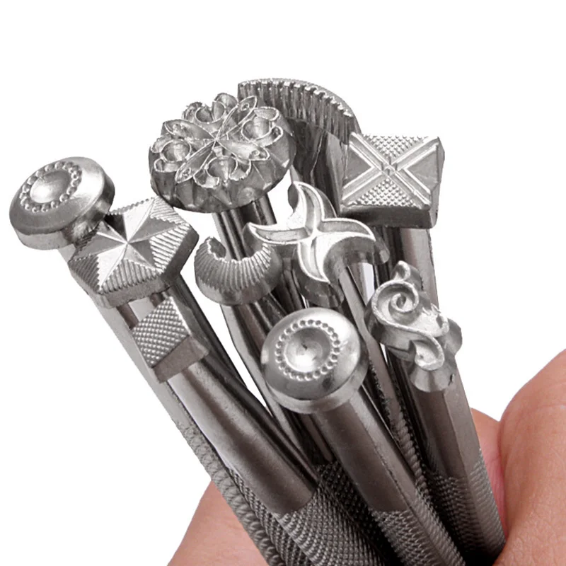 New Patterns Leather Stamp Tools Metal Stamps for Leather Craft Working of The Skin Genuine Cowhide Carving Pattern Flower Totem, leather craft stamps