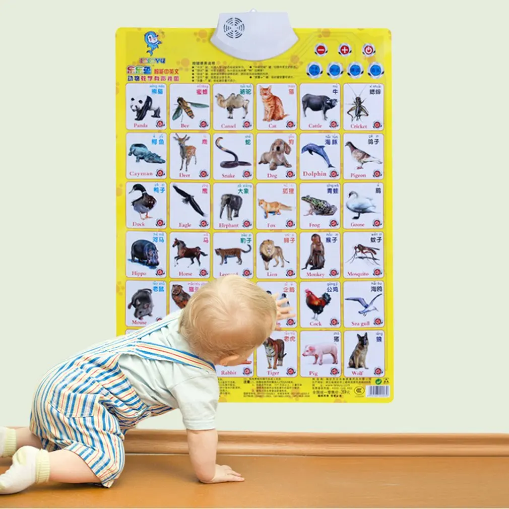 Звуковая настенная диаграмма электронная Голосовая диаграмма Многофункциональная игрушка для детей младшего возраста аудио цифровая