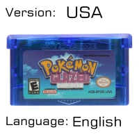 Pokeon Glazed USA 32 бит видеоигры картридж Консоли Карты для nintendo GBA Pokeon серии глазурованная Snakewood Флора английский язык первый Editio - Цвет: Pokeon Glazed USA