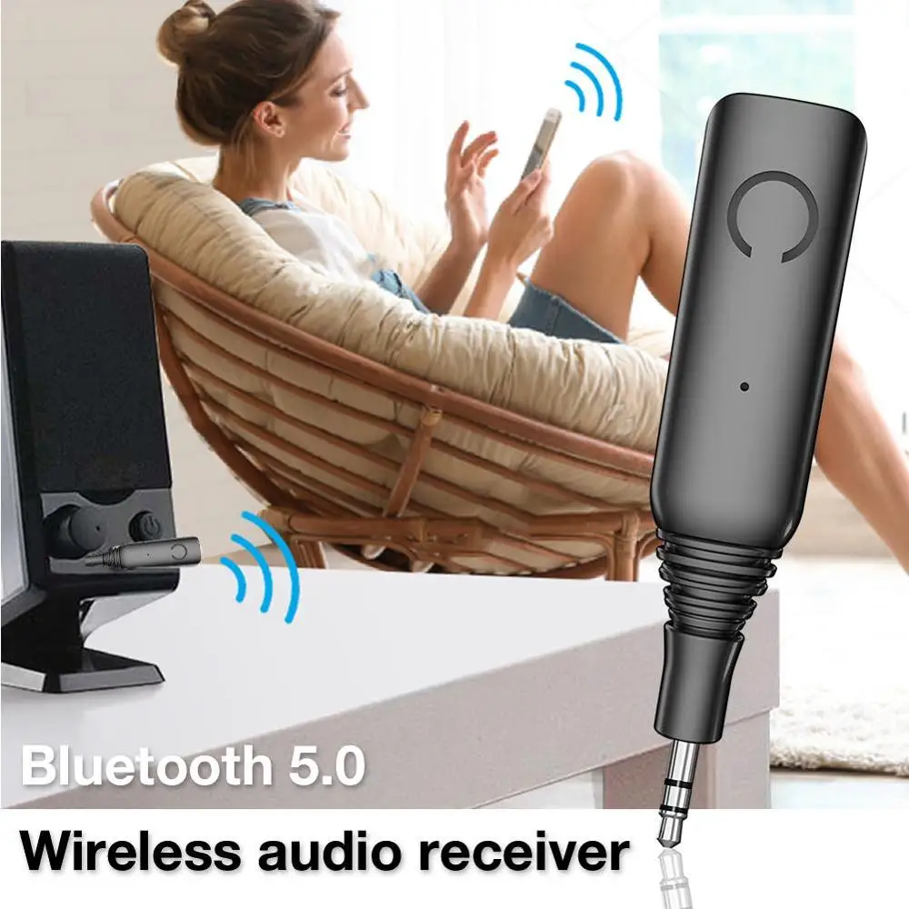 3,5 AUX беспроводной приемник Bluetooth 5,0 адаптер для динамиков наушников CVC передача музыки с микрофоном Handsfree стерео