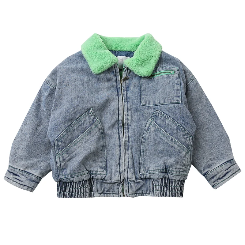 

Winter Girls Baby Girls Denim Coats For Girl Toddler Denim Jackets Thick Warm Coat Long Sleeve Outerwear Zip Down Jackets Parkas