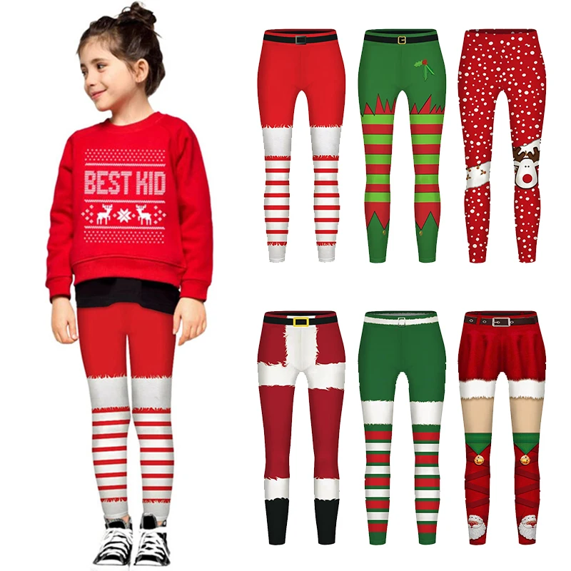 kids christmas leggings