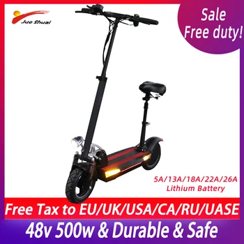 

Electric Scooter Motor 500W 48V 10inch Optional Battery Foldable Electric Skateboard with Dual Motor Kick Scooter for Adult