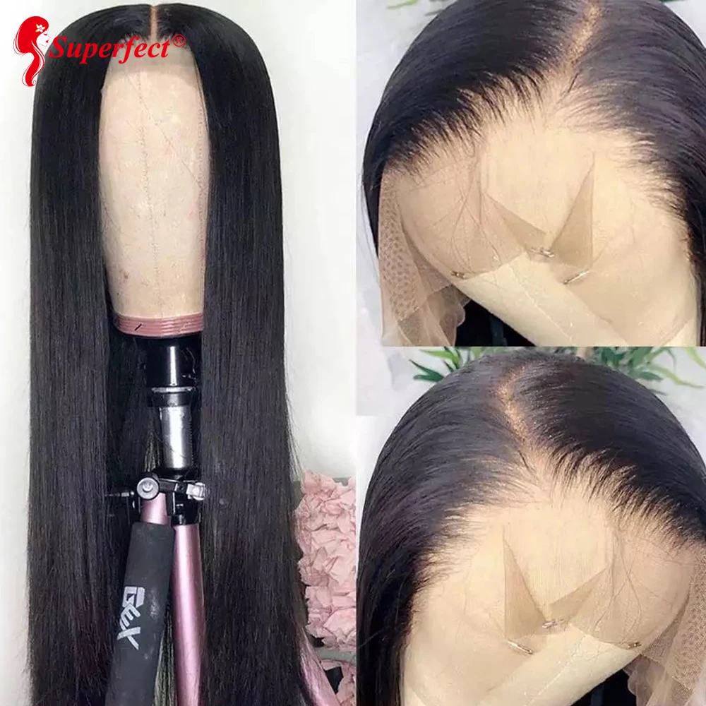13x4 Синтетические волосы на кружеве человеческих волос парики для чернокожих Для женщин бразильские прямые волосы Синтетические волосы на кружеве парик Синтетические волосы на кружеве парики предварите