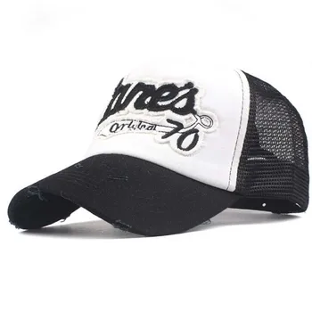 

XEONGKVI Korean Patch Embroidered Letters 70 Baseball Cap Spring Summer Brand Snapback Cotton Mesh Hat For Women Men Casquette