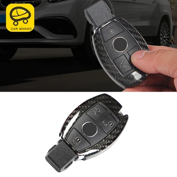 

CarManGo For Mercedes Benz GLE ML GL GLS Car Key Case Cover Protector Carbon Fiber Cover High Quality
