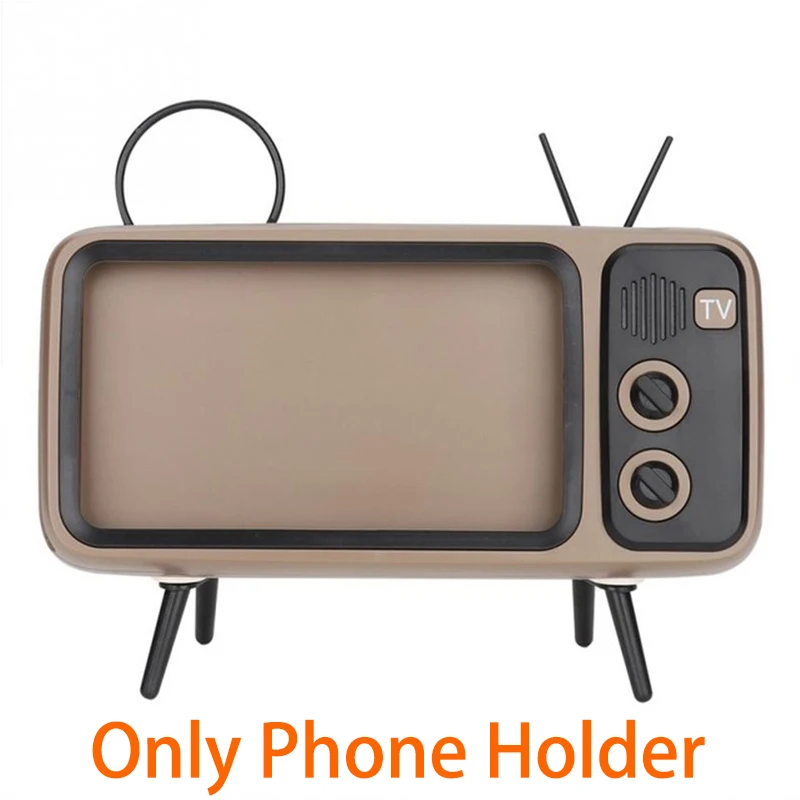 Only Holder coffee 3 в 1 беспроводной Peaker Ретро ТВ мини портативный Bluetooth бас динамик держатель мобильного телефона стенд динамик ретро фоторамка подарок - Цвет: Only Holder coffee