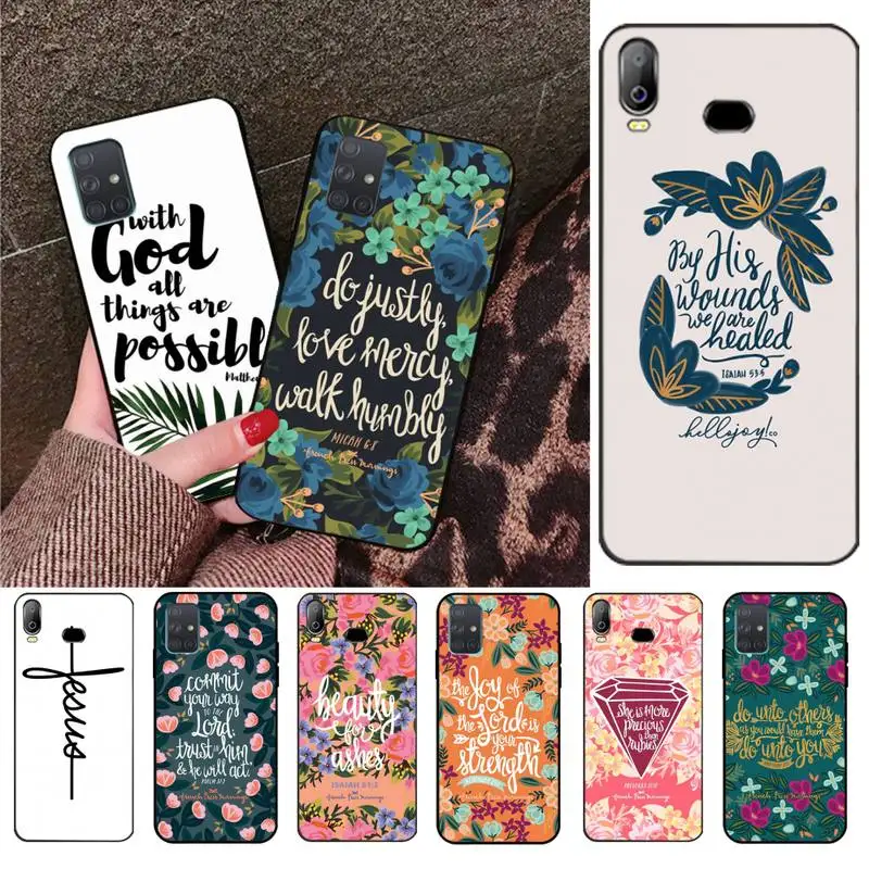 Bible verse Philippians Christ Christian Phone Cover For Samsung Galaxy A11 A31 A81 A10 A20 A30 A40 A50 A70 A80 A71 A91 A51 case | Мобильные