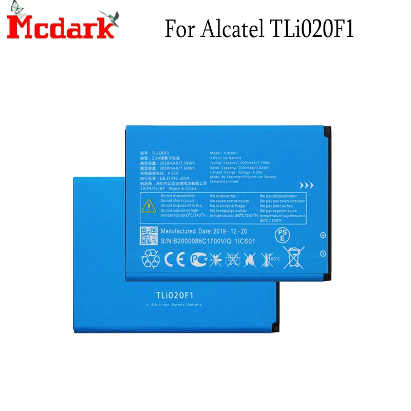Аккумулятор TLi020F1 для TCL J720 J720T J726T сменный аккумулятор телефона Alcatel One Touch Pop 2 5042D C7