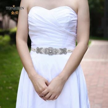 

TOPQUEEN S208 wedding accessory bride rhinestone beaded belt women dress belts white wedding dress belt wedding belt pearls