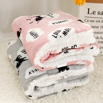 

Warm Dog Pet Mat Soft Thickening Print Autumn And Winter Cat Dog Bed Cushion Blanket For Small Medium Large Dogs Cats S M L XL
