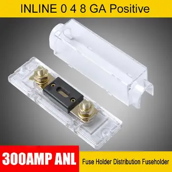 

300AMP ANL Fuse Holder Distribution INLINE 0 4 8 GA Positive Plastic and Metal