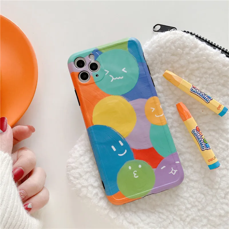

Abstract Clear Cartoon Phone Case For iPhone SE 2020 11 Pro Max X XR Xs Max 6 6S 7 8 Plus Soft TPU Cover For iPhone 11