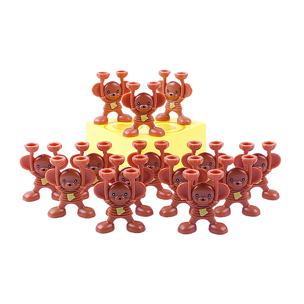 Plastic Educational Toys Mouse Stacks Cheese Game Balancing Toy for Kids