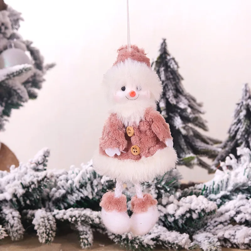 Милый розовый плюшевый Ангел девочка Рождественская елка орнамент рождественские Висячие кулоны-куклы рождественское домашнее праздничное украшение как детские подарки - Цвет: G