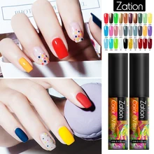 Zation 젤 매니큐어 용 매니큐어 gellak 5ml 젤 매니큐어 젤 광택 네일 아트 탑 코트 페인트 세미 퍼머넌트 하이브리드 프라이머(China)