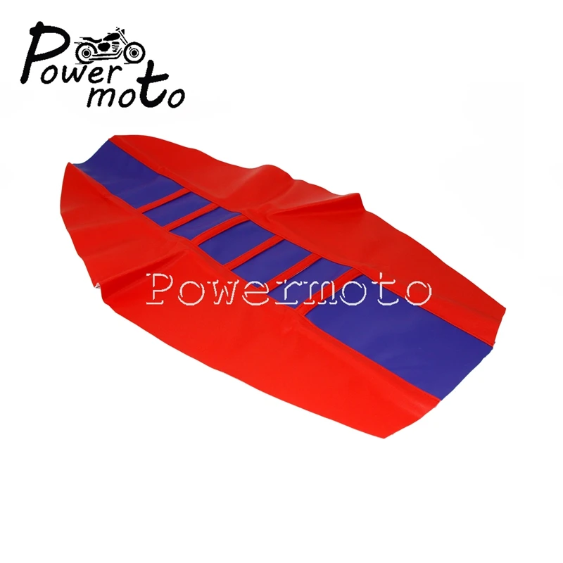 Красный для Honda CRF250 CRF450 R/X/L в рубчик тяги MX Enduro сиденья Dirt Pit Bike Подушка сиденья для CRF CR XR 125 250 450 230 150 - Цвет: red blue