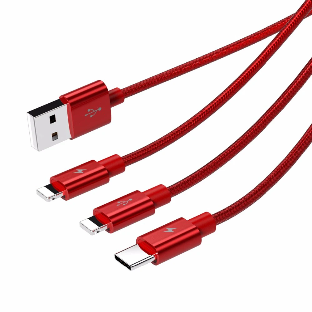 ORICO 3 в 1 USB Lightn кабель для iPhone X зарядное устройство Micro USB кабель для Android usb type c телефонные кабели для samsung S10