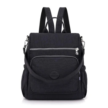 

LKEEP Nylon Women School Backpacks Anti Theft Backpack Waterproof Bagpack School Bags Teenage Girls Travel Bag New