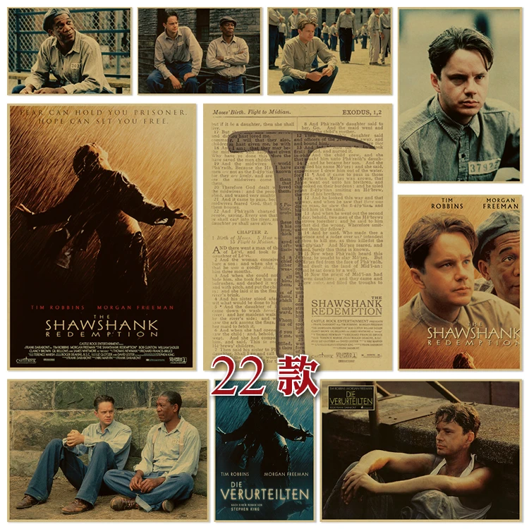 The Shawshank Redemption Design Movie Film Poster Vintage Retro Decorative Diy Wall Stickers Home Posters Art Bar Decor Painting Calligraphy Aliexpress