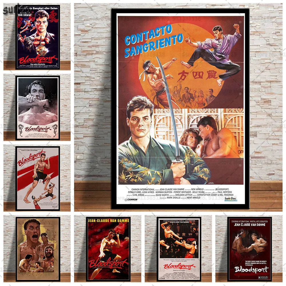 Bloodsport 1988 классические принты по мотивам фильмов и постеров Wall Art Плакаты холст