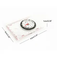 Акриловый компас-увеличитель прецизионных измерительных весов линейка Открытый Кемпинг Туризм Альпинизм портативный инструмент выживания Приключения A6HC